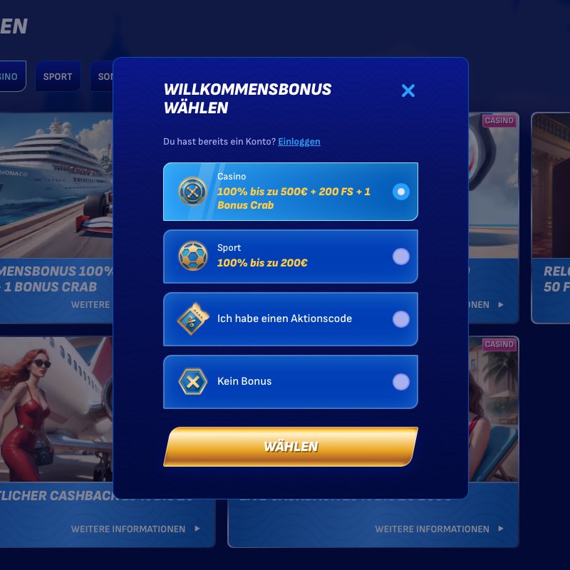 Wonaco Casino: Die Top-Franchisierung mit exklusiven Slots in Deutschland